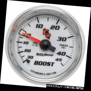 US^R[^[ [g7108C2@Bu[Xg/^vA2-1 / 16C` Auto Meter 7108 C2 Mechanical Boost/Vacuum Gauge, 2-1/16 Inch