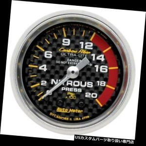 US^R[^[ I[g[^[4728Yf@ۋ@BɎ_͌v Auto Meter 4728 Carbon Fiber Mechanical Nitrous Pressure Gauge