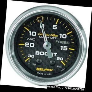 US^R[^[ I[g[^[4701J[{t@Co[JjJu[Xg/^vA2-1 / 16C`B Auto Meter 4701 Carbon Fiber Mechanical Boost/Vacuum Gauge, 2-1/16 In.