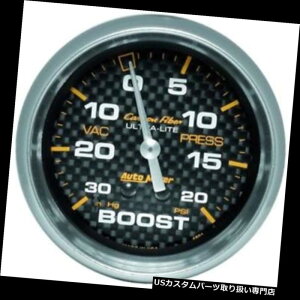 US^R[^[ [g4801̒Yf@ۂ̋@Bu[Xg/^vA2-5 / 8C` Auto Meter 4801 Carbon Fiber Mechanical Boost/Vacuum Gauge, 2-5/8 Inch