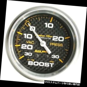 US^R[^[ [g4803̒Yf@ۂ̋@Bu[Xg/^vA2-5 / 8C` Auto Meter 4803 Carbon Fiber Mechanical Boost/Vacuum Gauge, 2-5/8 Inch