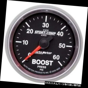 US^R[^[ I[g[^[3605 Sport-Comp IIJjJu[XgQ[WA60 PSIA2-1 / 16 Auto Meter 3605 Sport-Comp II Mechanical Boost Gauge, 60 PSI, 2-1/16