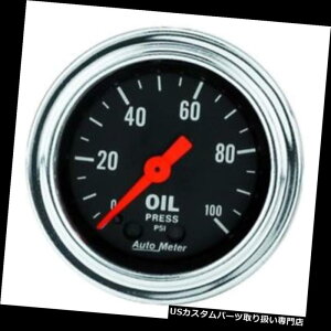 US^R[^[ I[g[^[2421`IȃN[JjJQ[W Auto Meter 2421 Traditional Chrome Mechanical Oil Pressure Gauge