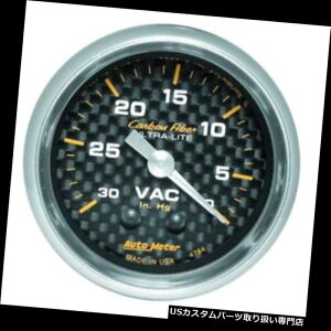 US^R[^[ [g4784̒Yf@ۂ̋@B^vA2-1 / 16C` Auto Meter 4784 Carbon Fiber Mechanical Vacuum Gauge, 2-1/16 Inch