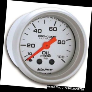 US^R[^[ I[g[^[4321EgCgJQ[WA100 PSIA2-1 / 16 Auto Meter 4321 Ultra-Lite Mech Oil Pressure Gauge, 100 PSI, 2-1/16