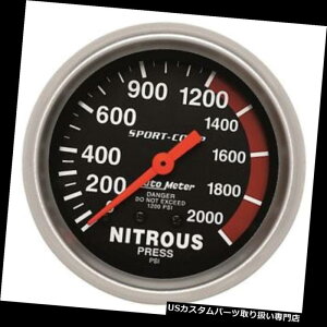 US�^�R���[�^�[ AutoMeter 3428 Sport-Comp���J�j�J�����f���͌v AutoMeter 3428 Sport-Comp Mechanical Nitrous Pressure Gauge