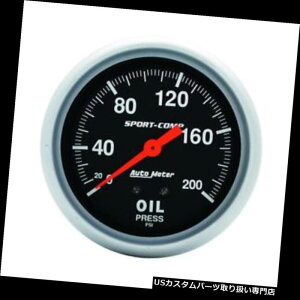 US^R[^[ AutoMeter 3422 Sport-CompJjJQ[W AutoMeter 3422 Sport-Comp Mechanical Oil Pressure Gauge