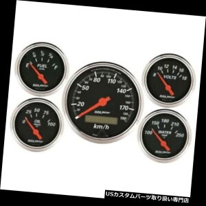 US^R[^[ I[g[^[1421-MfUCi[ubN5s[XdCQ[WLbg Auto Meter 1421-M Designer Black 5 Piece Electric Gauge Kit