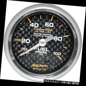 US^R[^[ I[g[^[4712J[{t@Co[V[YQ[W2 "t[GvXi0 - 100 PSIjJjJ Auto Meter 4712 Carbon Fiber Series Gauge 2" Fuel Press (0 - 100 PSI) Mechanical