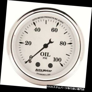 US^R[^[ I[g[^[1621I[h^CzCg@BQ[W Auto Meter 1621 Old-Tyme White Mechanical Oil Pressure Gauge