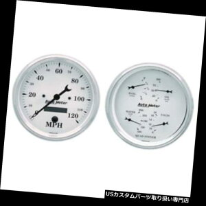 US^R[^[ I[g[^[1603I[h^CzCgGA[RA2s[XQ[WLbgA5C` Auto Meter 1603 Old-Tyme White Air-Core 2 Piece Gauge Kit, 5 Inch