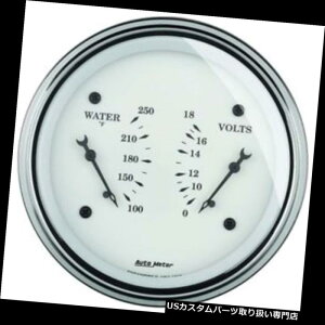 US^R[^[ I[g[^[1630I[h^CzCgGA[RAGNgbNfAQ[WA3-3 / 8 Auto Meter 1630 Old-Tyme White Air-Core Electric Dual Gauge, 3-3/8