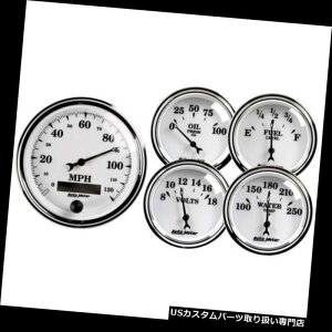 US^R[^[ I[g[^[1200I[h^CzCgII 5s[XQ[WZbgAdC Auto Meter 1200 Old-Tyme White II 5 Piece Gauge Set, Electric