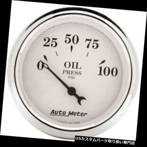 US^R[^[ I[g[^[1628I[h^CzCgGARAdCQ[W Auto Meter 1628 Old-Tyme White Air-Core Electric Oil Pressure Gauge