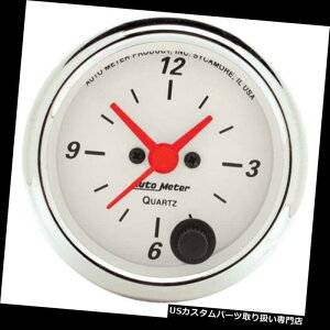 US^R[^[ I[g[^[1385kɃzCgNH[cvQ[W Auto Meter 1385 Arctic White Quartz Clock Gauge
