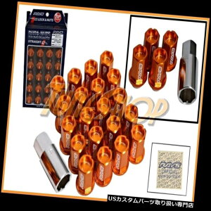 USナット VOLK RACING RAYSストレートL42デュラホイールロックナッツ12X1.5 1.5リムオレンジL VOLK RACING RAYS STRAIGHT L42 DURA WHEELS LOCK LUG NUTS 12X1.5 1.5 RIM ORANGE L