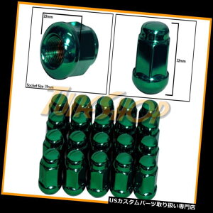 USibg 20z_{[RADIUSXgbNOEMzC[Oibg12X1.5 M12 1.5N[YhGhO[ 20 HONDA BALL RADIUS STOCK OEM WHEELS LUG NUTS 12X1.5 M12 1.5 CLOSED END GREEN