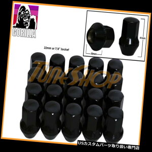 USibg 20SEX^V[gt@Ng[XgbNzC[Oibg9/16 "ACORN RIMS BLACK 20 GORILLA EX LARGE SEAT FACTORY STOCK WHEELS LUG NUTS 9/16" ACORN RIMS BLACK