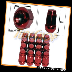 USibg 16z_{[RADIUSXgbNOEMzC[Oibg12X1.5 M12 1.5N[YhGhbh 16 HONDA BALL RADIUS STOCK OEM WHEELS LUG NUTS 12X1.5 M12 1.5 CLOSED END RED