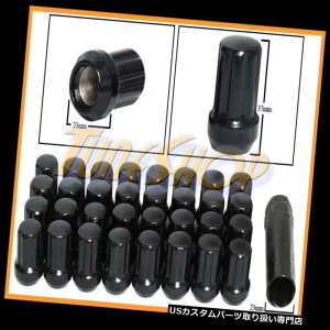 US�i�b�g 32 DUPLEX 7�X�v���C���z�C�[�����b�N���O�i�b�g�L�[14X1.5 M14 1.5 ACORN CLOSE END BLACK 32 DUPLEX 7 SPLINE WHEEL LOCK LUG NUTS KEY 14X1.5 M14 1.5 ACORN CLOSE END BLACK �y���s�A���i�z