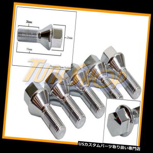 US�i�b�g 5 28MM�`���[�i�[�z�C�[�������{���g�{���g�i�b�g12x1.5 12 1.5�R�[���e�[�p�[�R�j�J���N���[�� 5 28MM TUNER WHEELS RIMS LUG BOLTS NUTS 12x1.5 12 1.5 CONE TAPER CONICAL CHROME