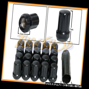 US�i�b�g 20 DUPLEX 7�X�v���C���z�C�[�����b�N���O�i�b�c�L�[14X1.5 M14 1.5 ACORN CLOSE END BLACK 20 DUPLEX 7 SPLINE WHEEL LOCK LUG NUTS KEY 14X1.5 M14 1.5 ACORN CLOSE END BLACK �y���s�A���i�z