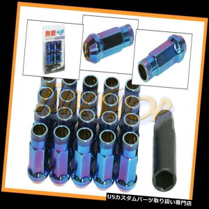 US�i�b�g MUTEKI SR48�z�C�[�����O�i�b�g12X1.5 1.5 ACORN�����g���I�[�v���G���h20 NEO-BLUE H MUTEKI SR48 WHEELS LUG NUTS 12X1.5 1.5 ACORN RIM EXTENDED OPEN END 20 NEO-BLUE H �y���s�A���i�z
