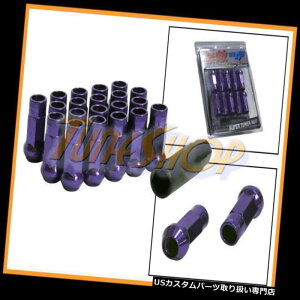 USibg MUTEKI SR48zC[Oibg12X1.25 1.25 ACORNgI[vGh20p[vS MUTEKI SR48 WHEELS LUG NUTS 12X1.25 1.25 ACORN RIM EXTENDED OPEN END 20 PURPLE S