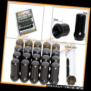 USibg AspecXvC`[i[bNOibg12X1.5 1.5 ACORNzC[N[XGhubNM ASPEC SPLINE TUNER LOCK LUG NUTS 12X1.5 1.5 ACORN WHEELS RIMS CLOSE END BLACK M
