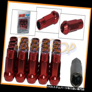 US�i�b�g MUTEKI SR48�z�C�[�����O�i�b�g12X1.25 1.25 ACORN�����g���I�[�v���G���h20 RED N MUTEKI SR48 WHEELS LUG NUTS 12X1.25 1.25 ACORN RIM EXTENDED OPEN END 20 RED N �y���s�A���i�z