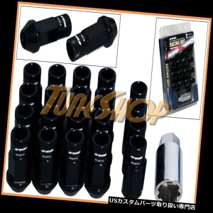 USibg ƃ[VORS-RgbA~bNOibg12X1.5 1.5ubNI[vT WORK RACING RS-R EXTENDED FORGED ALUMINUM LOCK LUG NUTS 12X1.5 1.5 BLACK OPEN T