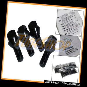 USibg 20 JAPAN KICS VW MINI 28MM`[i[zC[O{gibg12×1.5 1.5RjJubN 20 JAPAN KICS VW MINI 28MM TUNER WHEELS LUG BOLT NUTS 12x1.5 1.5 CONICAL BLACK