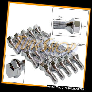 USibg 25 BMW 28MM`[i[zC[{g{gibg12x1.5 1.5R[e[p[RjJN[ 25 BMW 28MM TUNER WHEELS RIM LUG BOLTS NUTS 12x1.5 1.5 CONE TAPER CONICAL CHROME