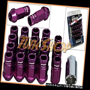 USibg ƃ[VORS-RgbA~bNOibg12 x 1.25p[vI[vS WORK RACING RS-R EXTENDED FORGED ALUMINUM LOCK LUG NUTS 12 X 1.25 PURPLE OPEN S