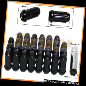 USibg 30MςXL 6XvCzC[bNOibc14X1.5 M14 1.5 ACORN BLACK 30 HEAT TREATED XL 6 SPLINE WHEELS RIMS LOCK LUG NUTS 14X1.5 M14 1.5 ACORN BLACK
