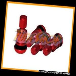 USナット 4 RAYS VOLK RACING赤鍛造アルミバルブステムキャップホイールリムユニバーサルT 4 RAYS VOLK RACING RED FORGED ALUMINUM VALVE STEM CAPS WHEELS RIMS UNIVERSAL T