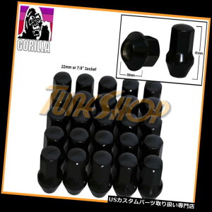 USibg 25SEX^V[gt@Ng[XgbNzC[Oibg9/16 "ACORNubN 25 GORILLA EX LARGE SEAT FACTORY STOCK WHEELS LUG NUTS 9/16" ACORN RIMS BLACK