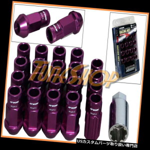 USibg ƃ[VORS-RgbA~bNOibg12X1.5 1.5p[vI[vU WORK RACING RS-R EXTENDED FORGED ALUMINUM LOCK LUG NUTS 12X1.5 1.5 PURPLE OPEN U