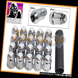 USibg 20 GORILLA SPLINE`[i[bNOibg12X1.5 1.5 ACORNzC[N[N[YM 20 GORILLA SPLINE TUNER LOCK LUG NUT 12X1.5 1.5 ACORN WHEELS RIMS CHROME CLOSE M