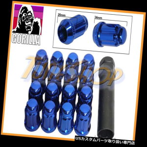 USibg 16 GORILLA SPLINE`[i[bNOibg12X1.5 1.5 ACORNzC[u[N[YL 16 GORILLA SPLINE TUNER LOCK LUG NUT 12X1.5 1.5 ACORN WHEELS RIMS BLUE CLOSE L
