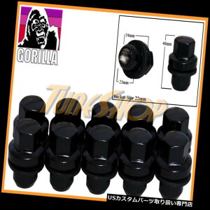 USibg 10SW[o[14x1.5 OEM OE݌ɍHzC[}OOibgubN 10 GORILLA RANGE ROVER 14x1.5 OEM OE STOCK FACTORY WHEELS RIM MAG LUG NUTS BLACK