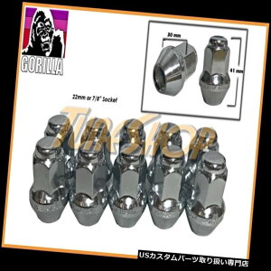 USibg 10 GORILLA EX^V[gt@Ng[XgbNzC[Oibg14X1.5hON[ 10 GORILLA EX LARGE SEAT FACTORY STOCK WHEELS LUG NUTS 14X1.5 ACORN RIMS CHROME