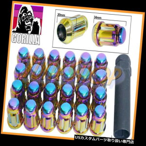 USibg 24 GORILLA SPLINE`[i[bNOibg12X1.5 1.5 ACORNzC[NEO CR CLOSE L 24 GORILLA SPLINE TUNER LOCK LUG NUT 12X1.5 1.5 ACORN WHEELS RIMS NEO CR CLOSE L