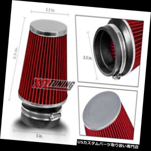 USGACe[N Ci[_Ng 3.5C`3.5 "89 mmR[hGACe[NR[i[GAtB^[REDOH 3.5 Inches 3.5" 89 mm Cold Air Intake Cone Narrow Air Filter RED Mitsubishi
