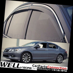 xgoCU[ hAoCU[ CK[h z_AR[h4DTChftN^[N[pWellVisorsEBhEoCU[13-17 WellVisors Window Visors 13-17 For Honda Accord 4D Side Deflectors Chrome
