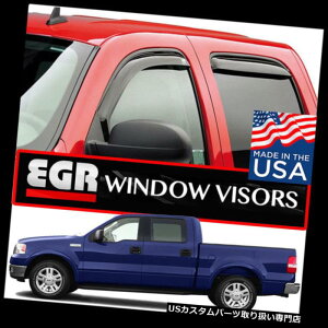 xgoCU[ hAoCU[ CK[h EGR 2004-2008tH[hF-150N[LuEBhExgoCU[CK[hC`l4 Pc EGR 2004-2008 Ford F-150 Crew Cab Window Vent Visors Rain Guards In-