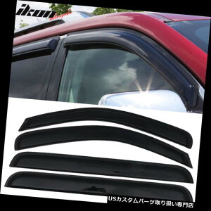 xgoCU[ hAoCU[ CK[h 05-12YpXt@C_[ANEBhEoCU[4{ZbgɃtBbg Fits 05-12 Nissan Pathfinder Acrylic Window Visors 4Pc Set