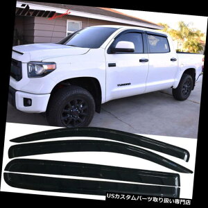 xgoCU[ hAoCU[ CK[h 07-18g^chN[}bNXLuANoCU[4ZbgɓK Fits 07-18 Toyota Tundra Crewmax Cab Acrylic Window Visors 4Pc Set