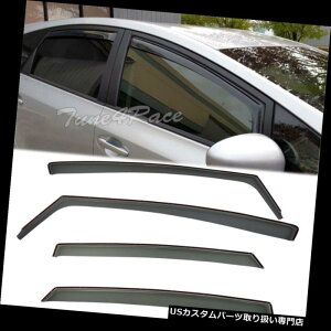 xgoCU[ hAoCU[ CK[h 11Abvg^vEXVTChEBhEoCU[CK[hC`lftN^[ For 11-Up Toyota Prius V Side Window Visors Rain Guards In-Channel De