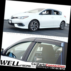 xgoCU[ hAoCU[ CK[h 16-18J[iM / Scion iMTChftN^[pWellVisorsEBhEoCU[ WellVisors Window Visors For 16-18 Corolla iM/Scion iM Side Deflectors